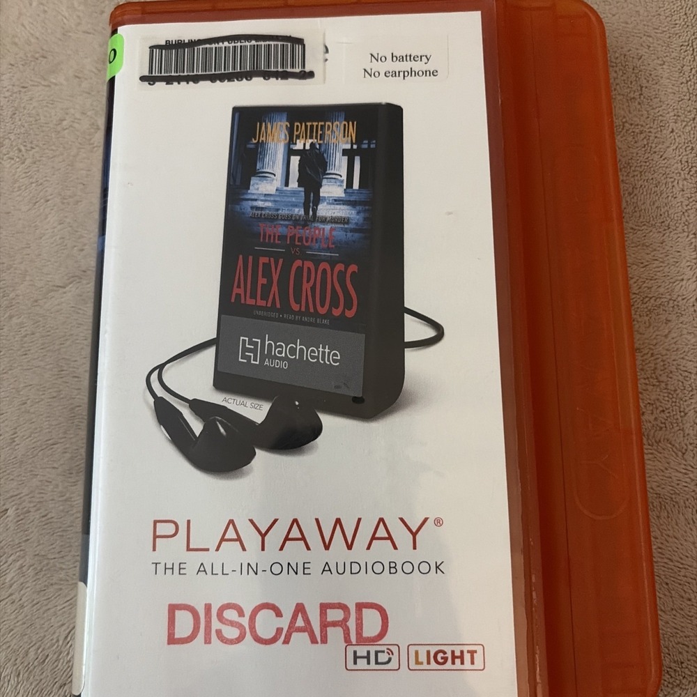 Playaway Audiobook Audio Book Ex Library - The People Vs Alex Cross